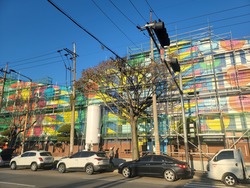 안산 신양금속공업 외부 강관비계설치